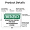 Signmission Remote Pull Station For Hood Fire Suppression Emergency Sign, Aluminum, 10in W x 7in L, 2PK OS-2PACK-EM-A-710-L-10417 - alternate 7